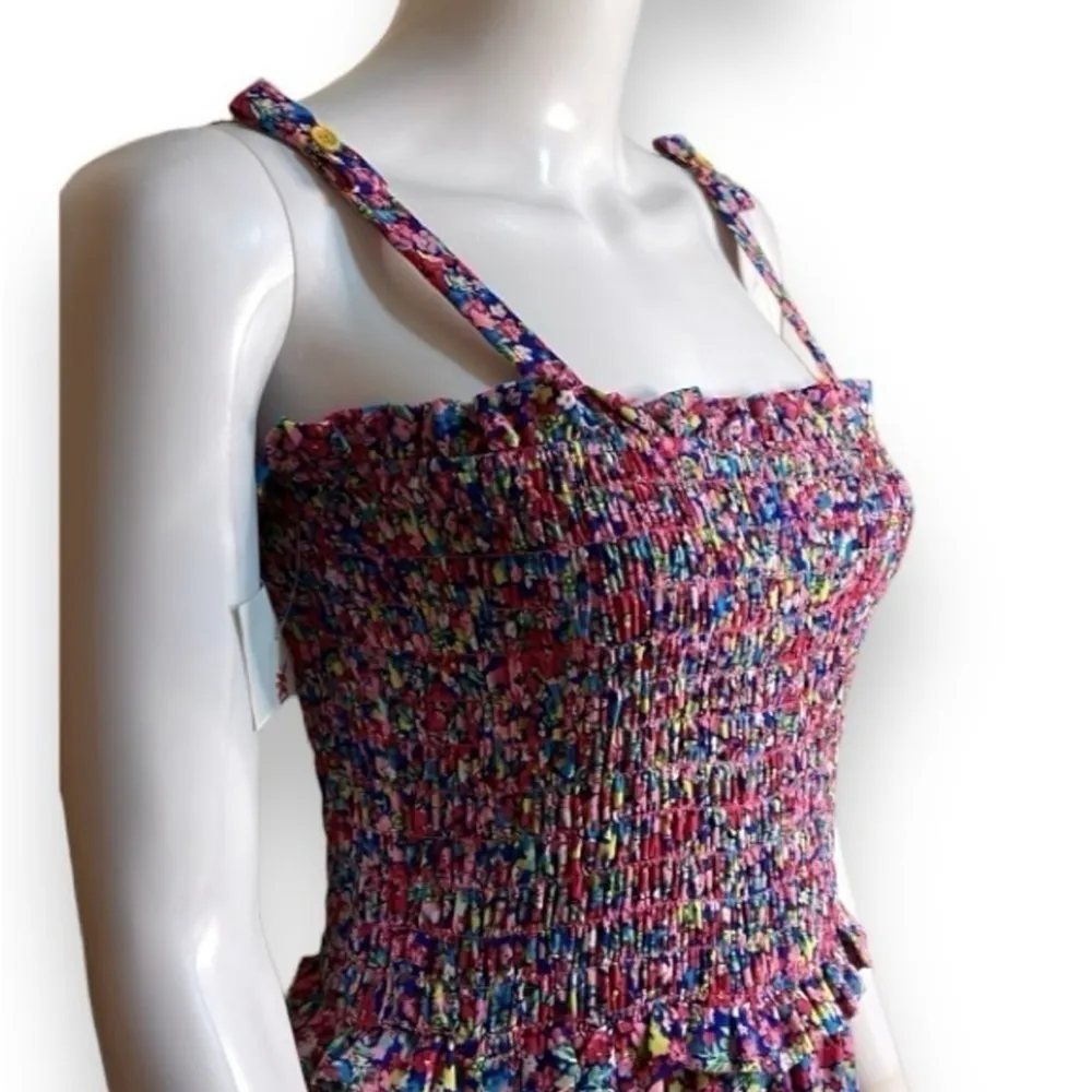 Sienna Sky Floral Maxi Dress Women's Size Large Sundress Pinks, Blues and Yellow - Image 4