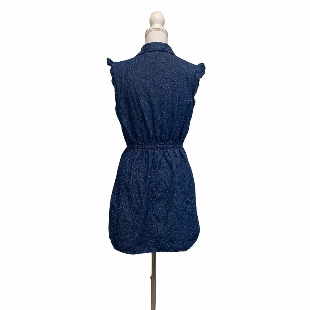 Bebop Large Chambray Small Hearts Drawstring Dress - Image 4