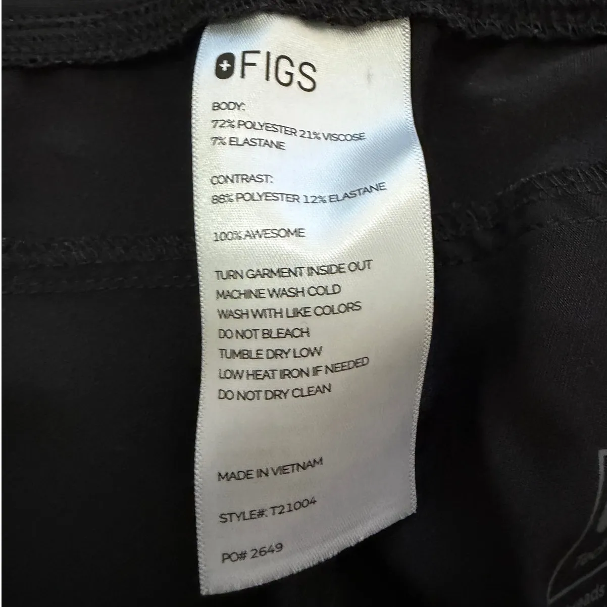 Figs Black Kade Cargo Scrub Pants Size XL - Image 4