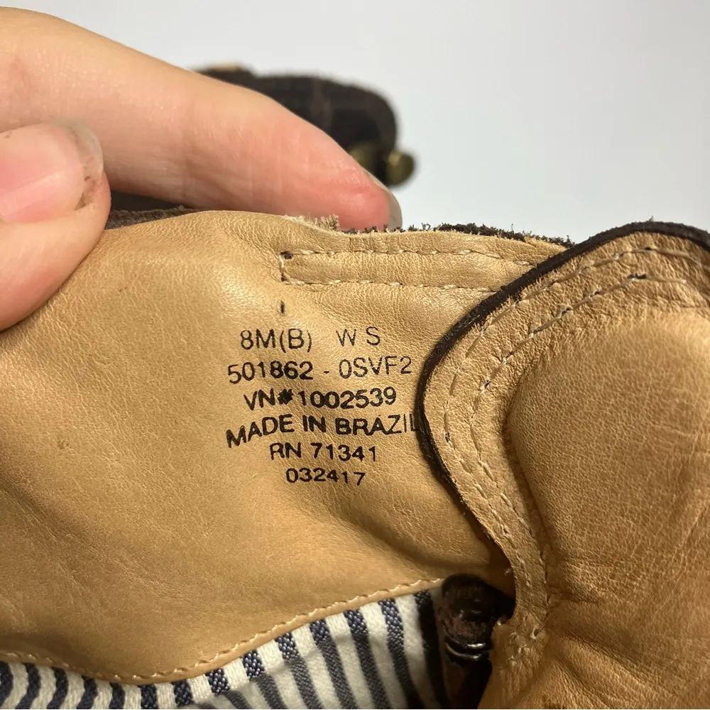 L.L. Bean Deerfield Alpine lace up boots brown suede heeled boots women’s size 8 - Image 9