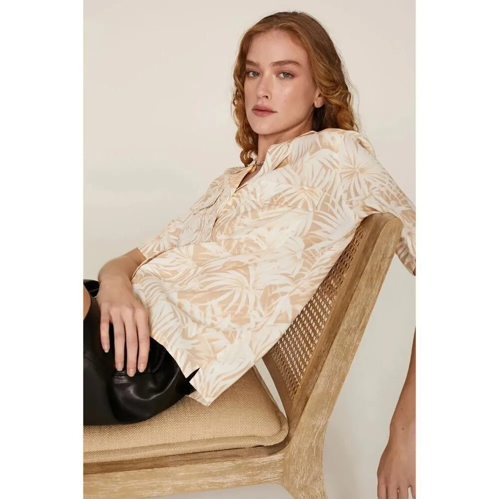 Anine Bing Austin Top in Yellow Small Womens Blouse Button Down - Image 16