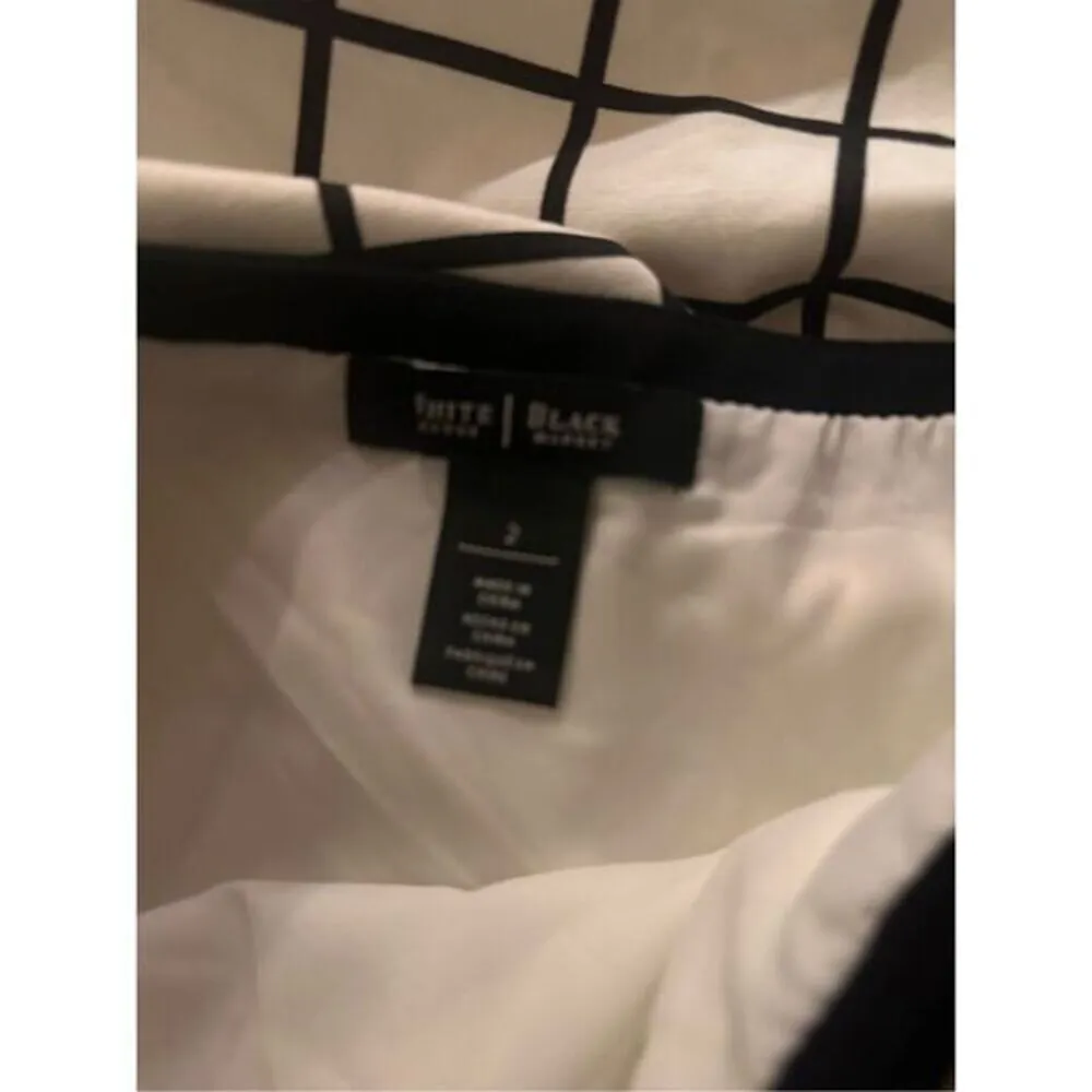 White House Black Market Pencil Skirt Size 2 White Black - Image 3