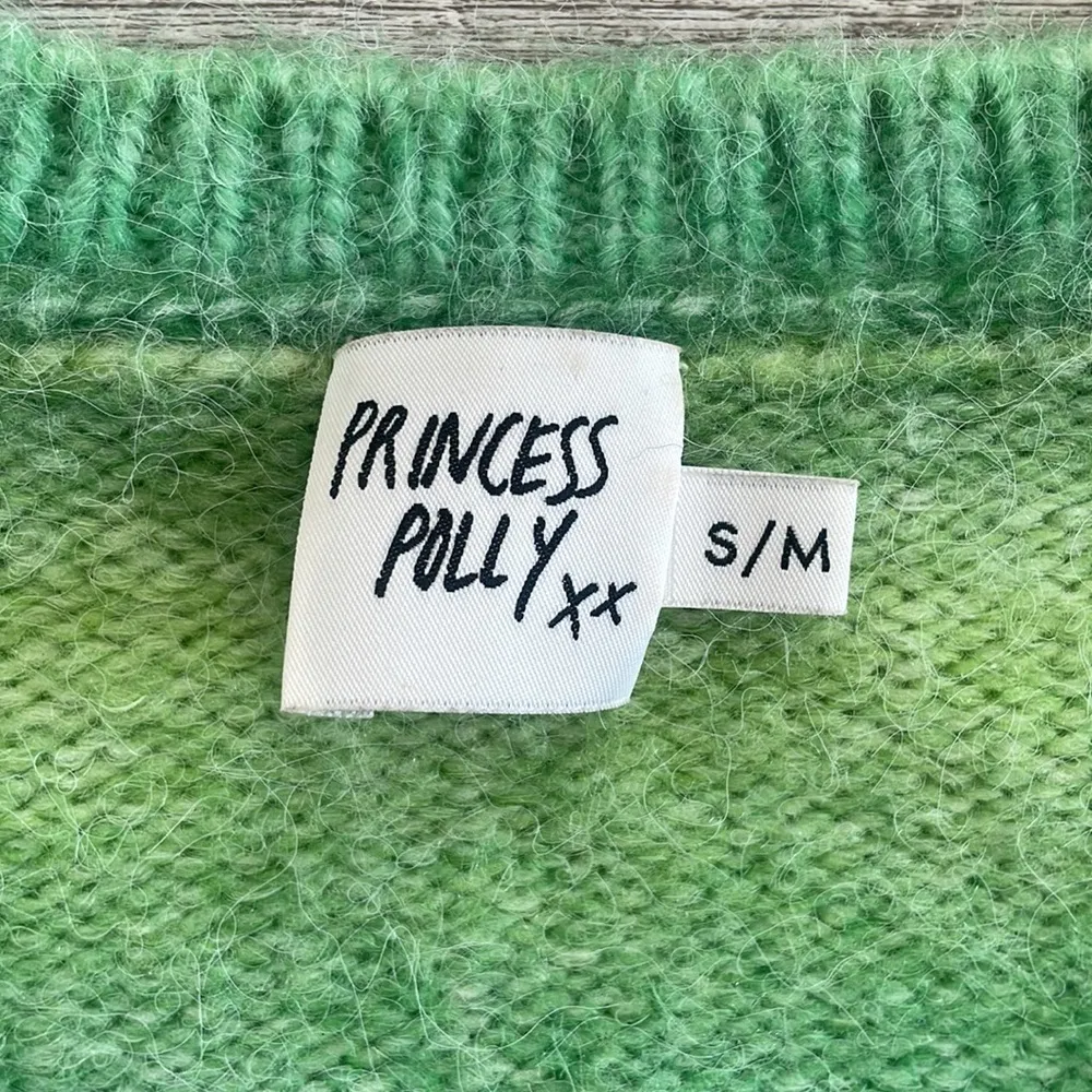 Princess Polly Green Cropped Cardigan - Image 3