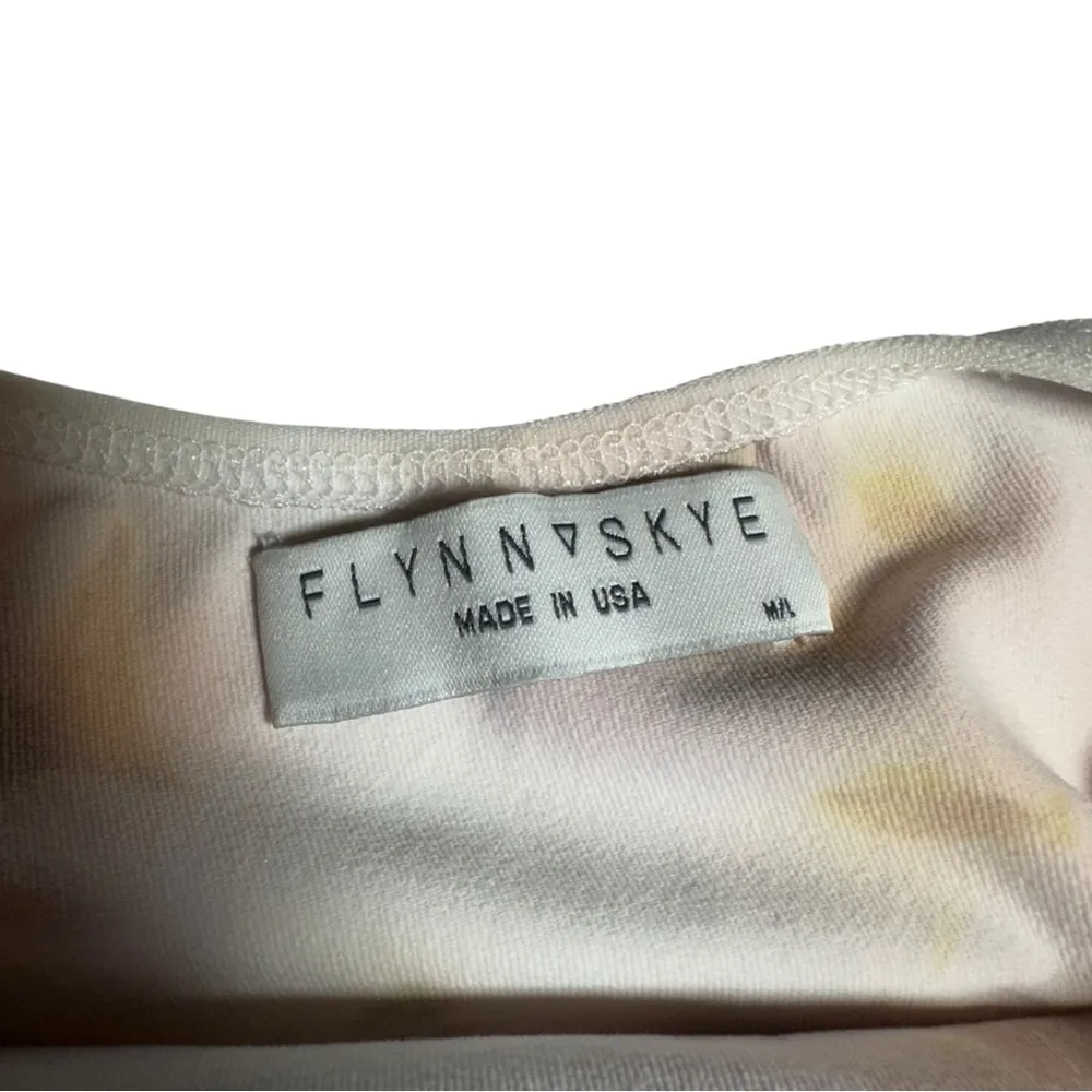 Flynn Skye Gray Seamless Floral Bodysuit Spaghetti Straps One Piece Size M/L - Image 5