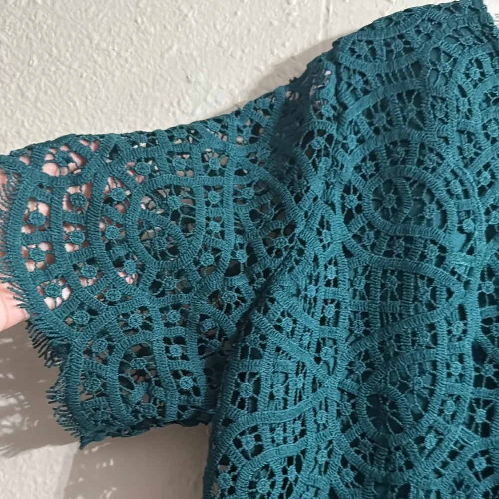 Philosophy Green Boxy Short Sleeve Blouse - Image 2