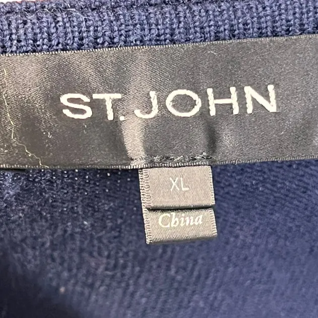 St.John Women’s zip up wool cardigan size Xl - Image 6