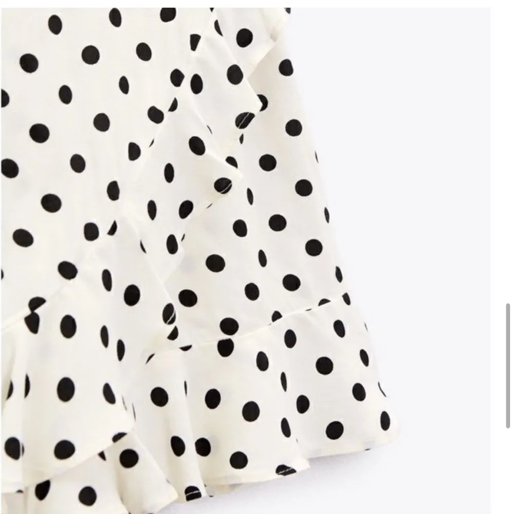 Zara Black and White Ruffled Polka Dot Skort NWT - Image 8