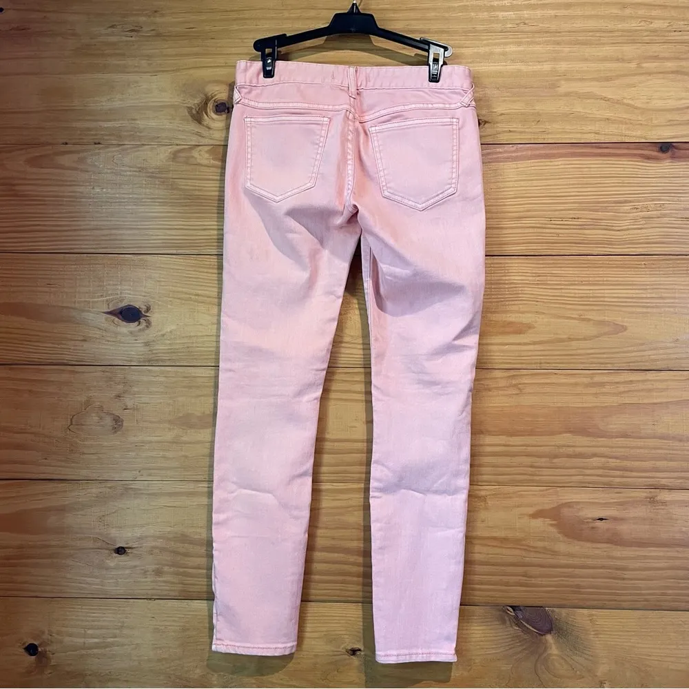Free People Peachy Pink Orange Mid Rise Stretchy Zipper Ankle Skinny Jeans 25 - Image 2