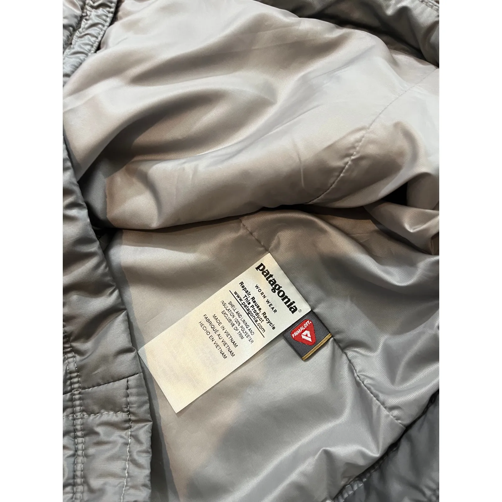 Patagonia Womens Nano Puff Vest Gray Silver Insulated Winter Size Small‎ - Image 4