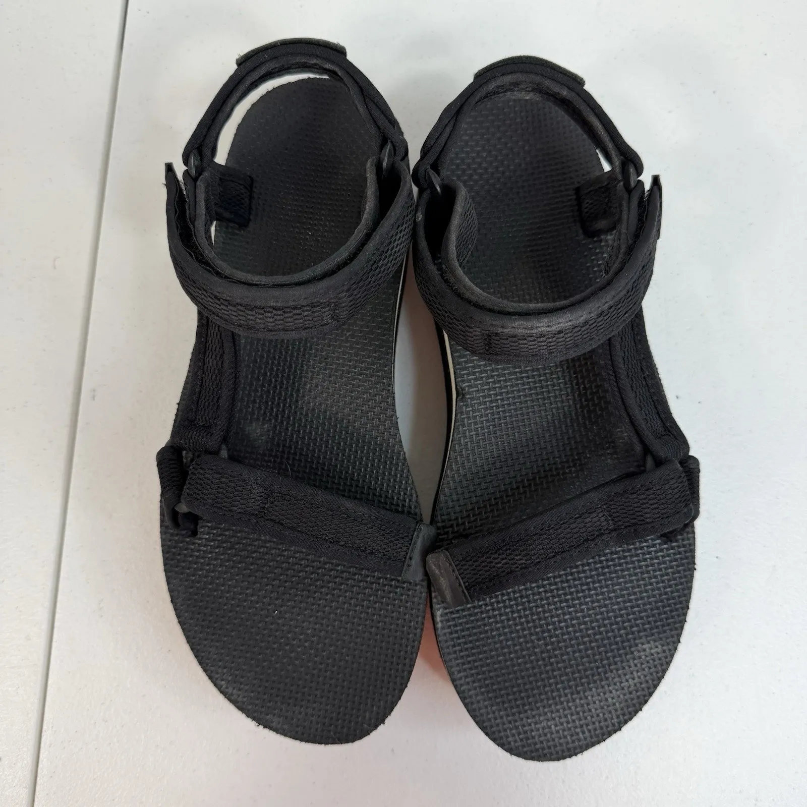 Teva Sandals Womens 9 Flatform Universal Platform Slingback 1102451 Black Mesh - Image 7