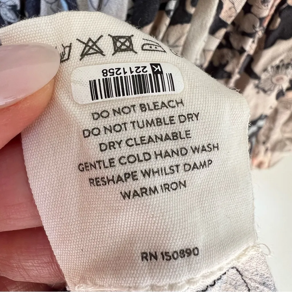 Spell & The Gypsy Collective Amethyst Long Sleeve Mini Dress Sz Small Tan - Image 9