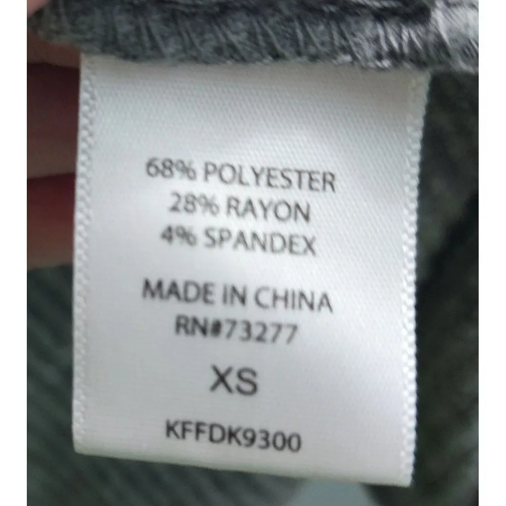 Love, Fire Ribbed Skater Dress Short Sleeve Casual‎ Gray Mini A - Image 5