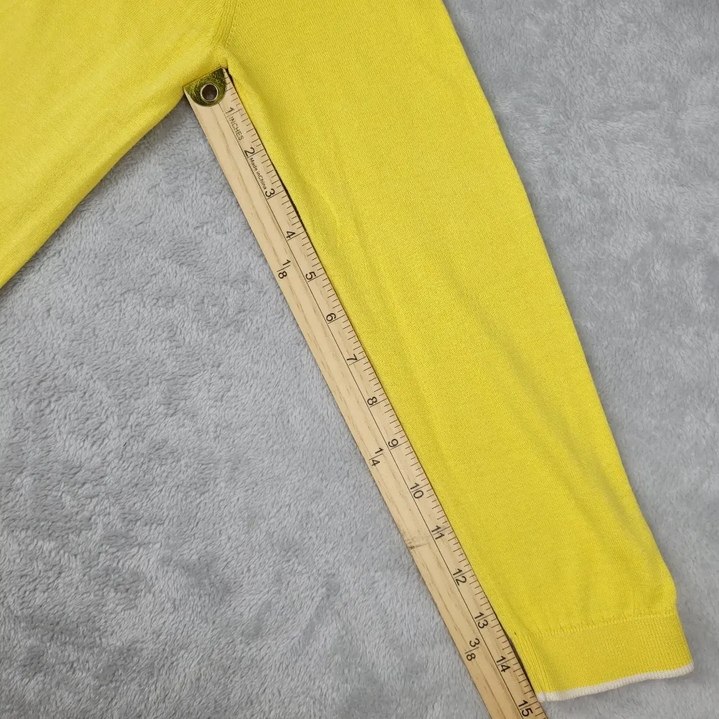 Kate Spade Women's V-neck Sweater Silk Blend Yellow Size S Small - Image 6
