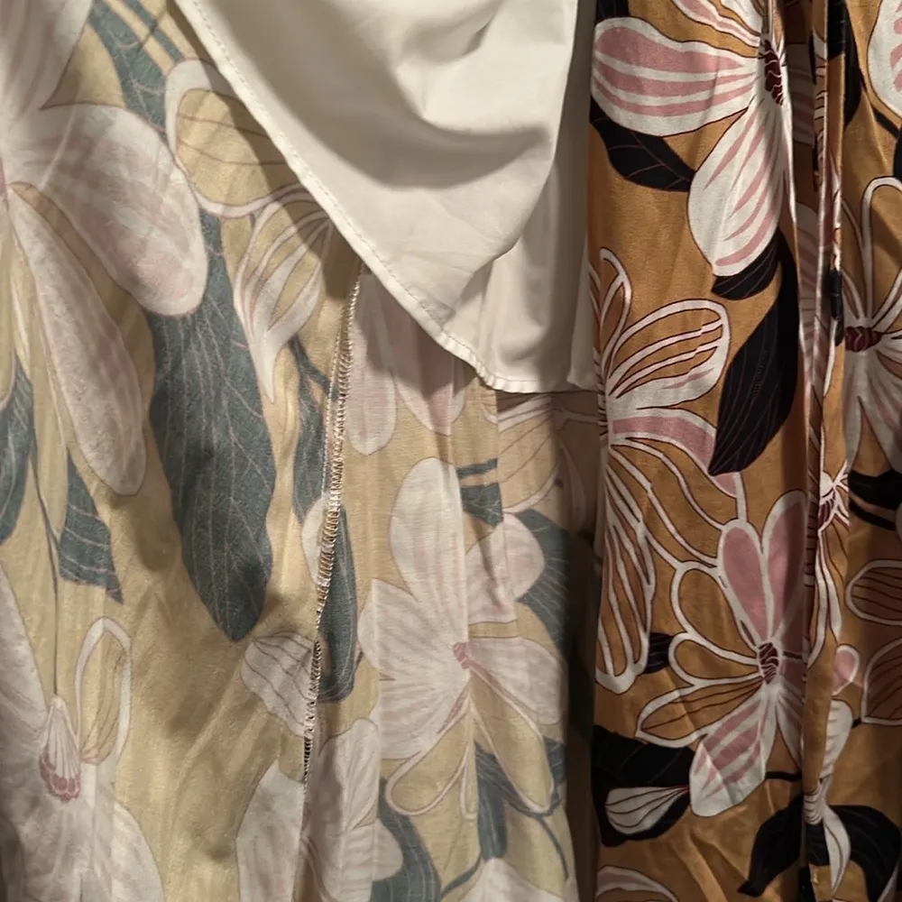 Slate & Willow Mod Daisy Floral Print Flutter Sleeve Wrap Midi Dress Size xL - Image 8