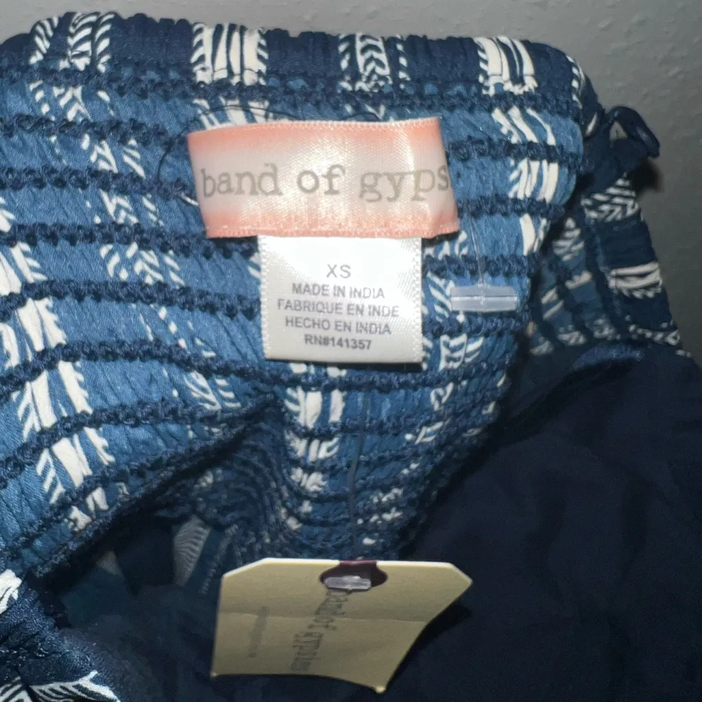 New with Tags‎ Band of Gypsies Stripe Blue Jumpsuit women’s Size XS - Image 3