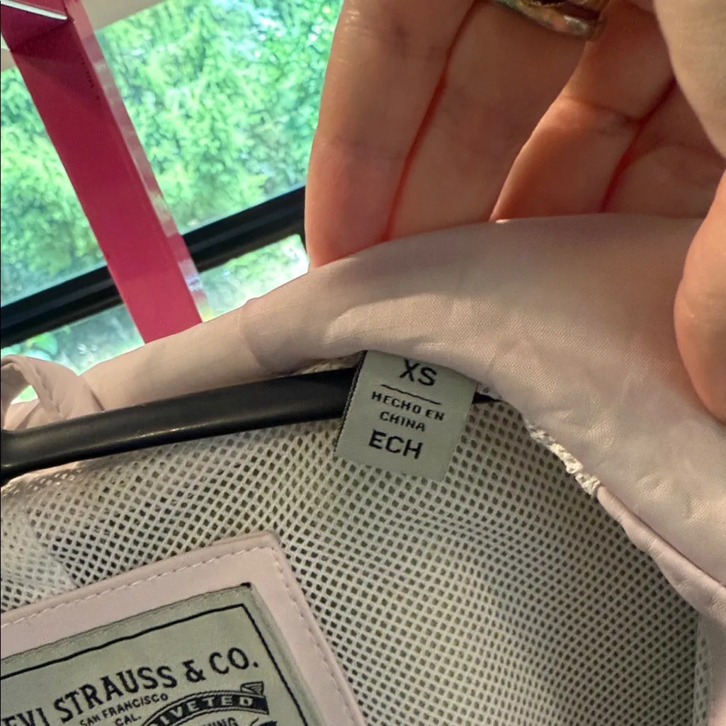 Levi's Women's Cream Trench rain Coat light lavender XS - Image 10