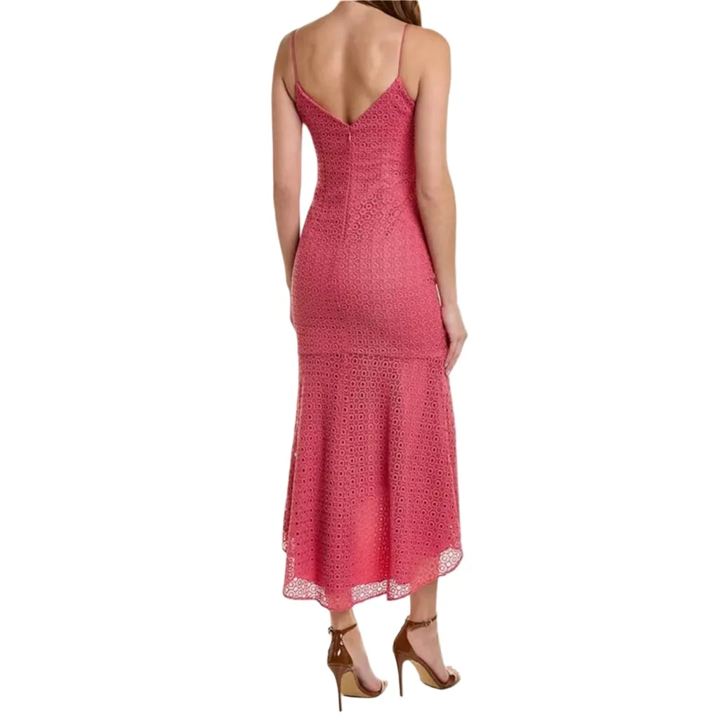 Aidan by Aidan Mattox Women’s Lace Midi Dress with Tie Front Pink Sz 12 NWT - Image 4