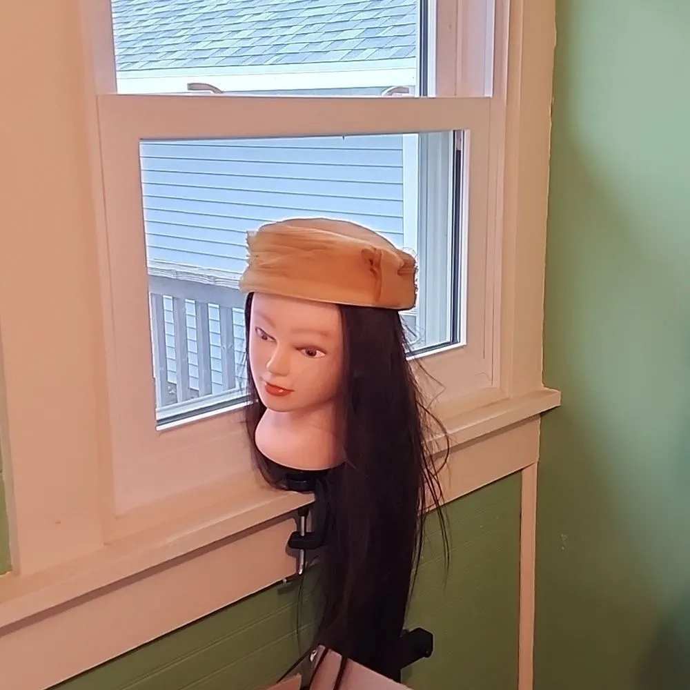 Vintage Yellow Hat with Silver V Shaped Accent Yellow - Image 13