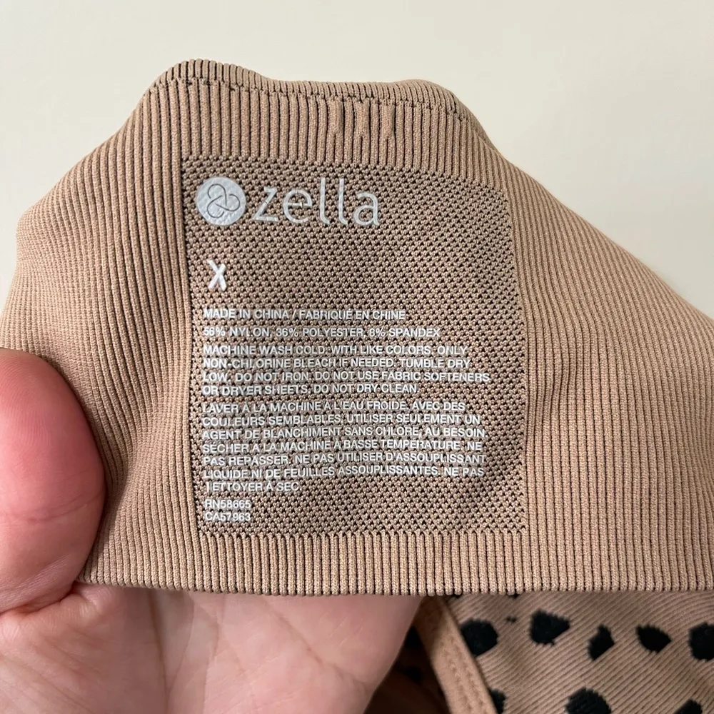 ZELLA Animal Print Elevate Seamless Tank Top Bra & Leggings Matching Set XXS - Image 7