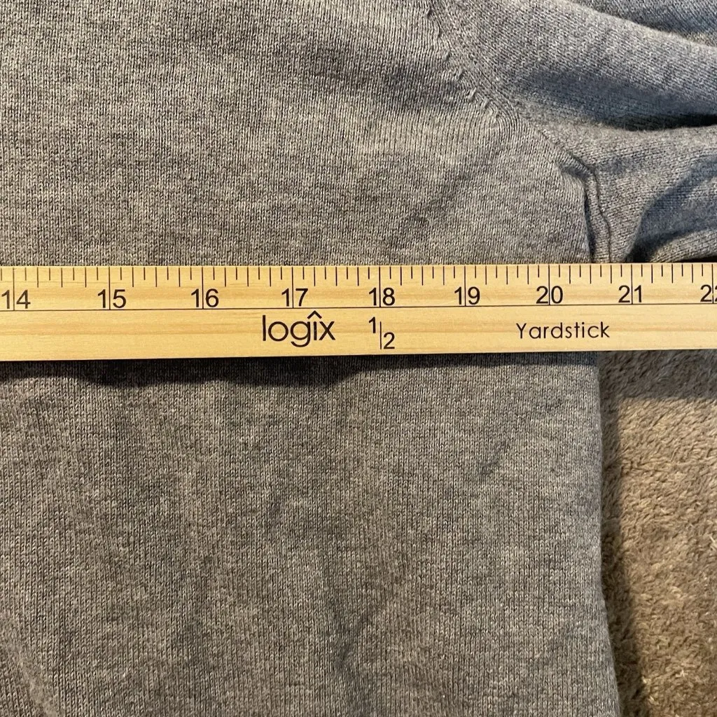 CJ Banks Cardigan Womens 1X Gray Button Front Sweater Fitted Long Sleeve Minimal - Image 5