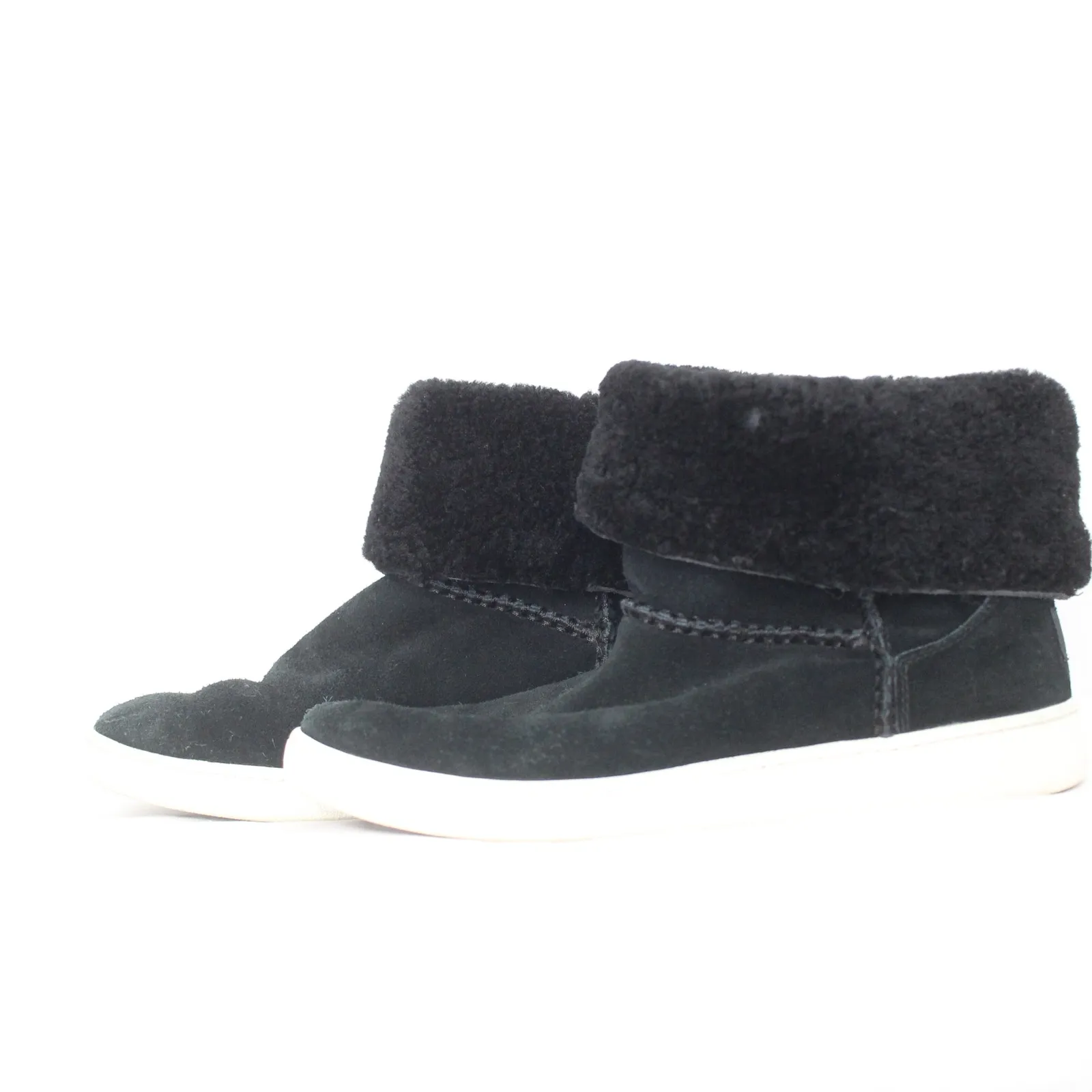 UGG Mika Bootie Size 10 Cozy Warm Foldover Cuff Black - Image 3