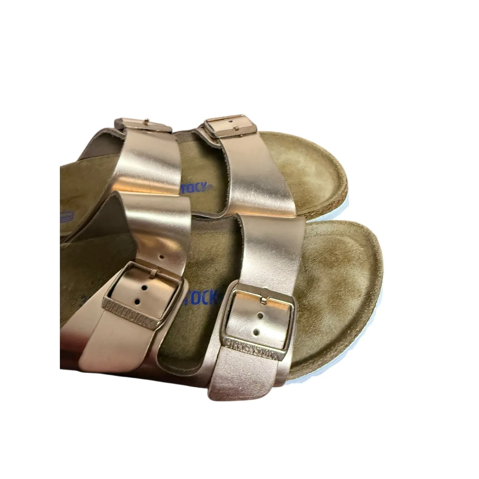 Birkenstock Metallic Copper Arizona Leather Buckle Sandals Size 8.5 - Image 4