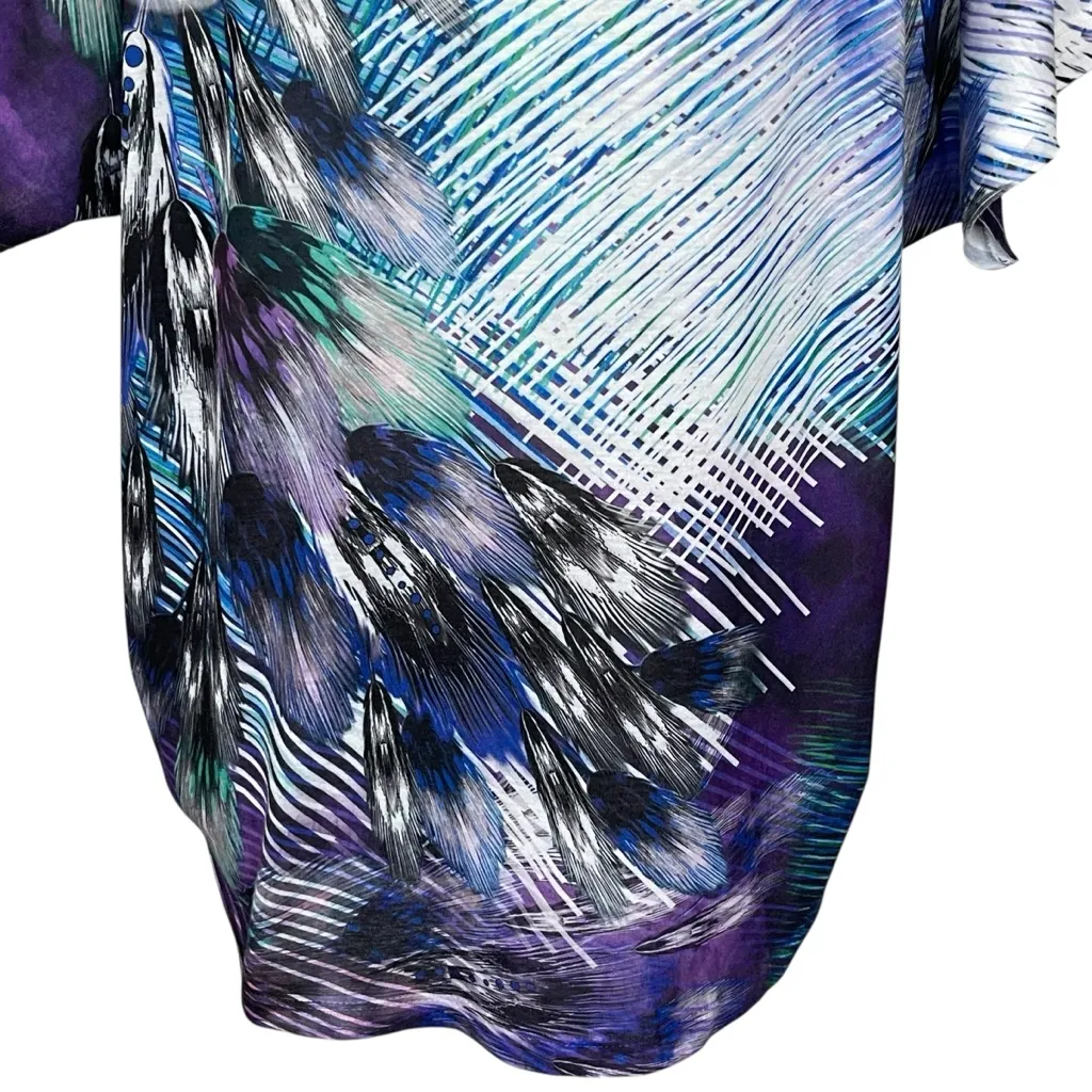 Chico’s Outlaw Amalthea Embellished FeatherFloral Top Women’s Size 2 (US L-12) - Image 6