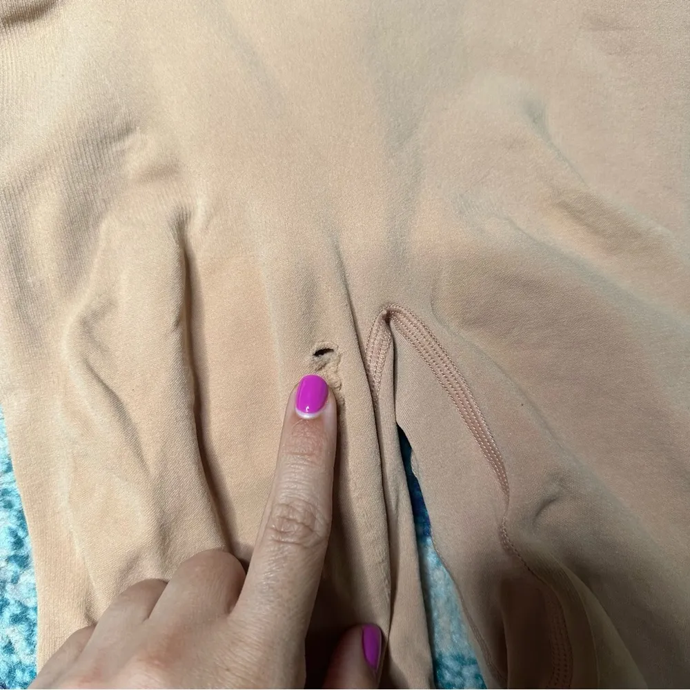 Skims Seamless Sculpt Midthigh Bodysuit in Ochre - Image 6