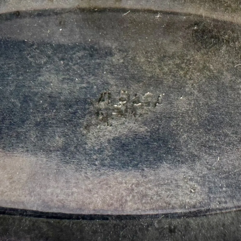 Hinge Vintage Alpaca Mexico Silver Tone Abalone Shell Flower  Bangle Bracelet - Image 8