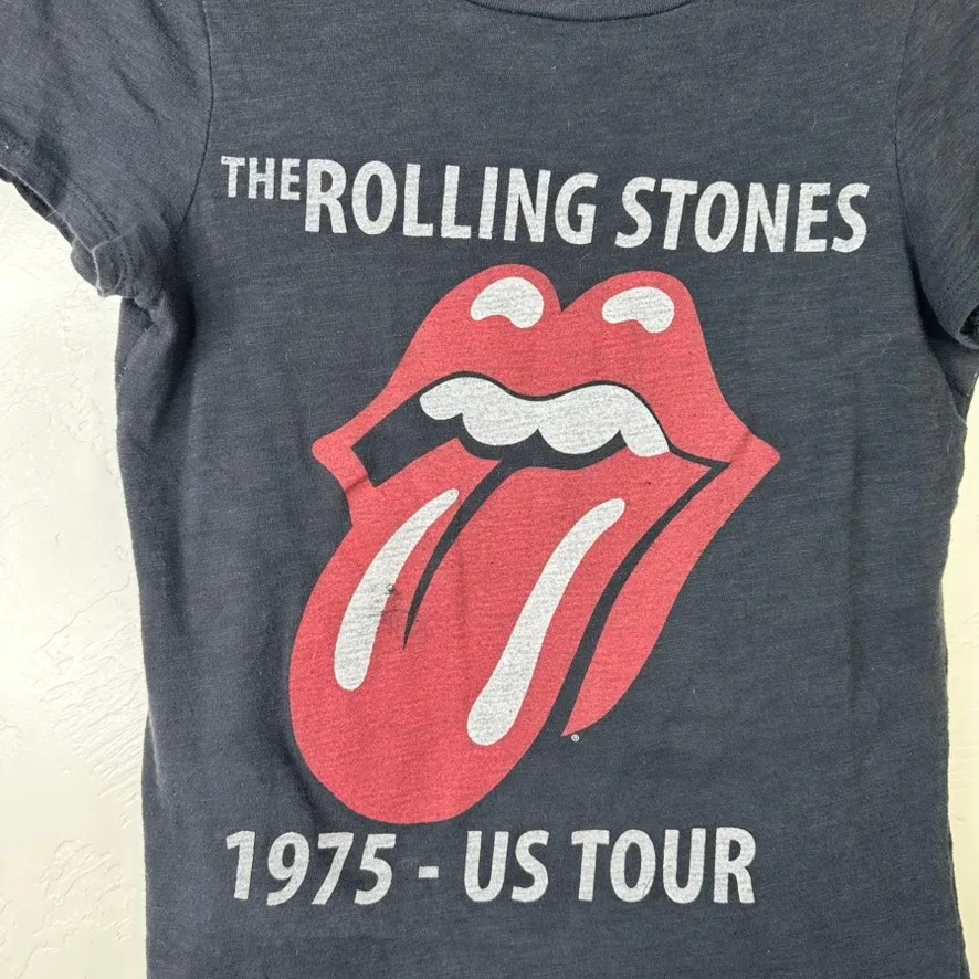 The Rolling Stones 1975- US Tour Short Sleeve Crewneck Graphic Tee XS - Image 3