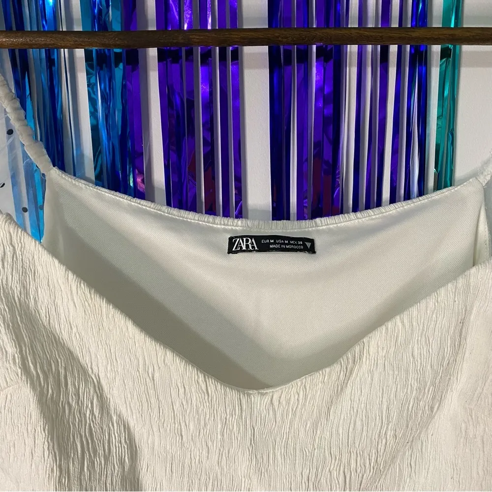 White  Bubble Sleeve Blouse - Image 5