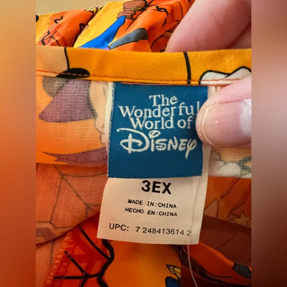The Wonderful World Of Disney Halloween Scrub Top Mickey Minnie Mouse Pluto 3X - Image 3