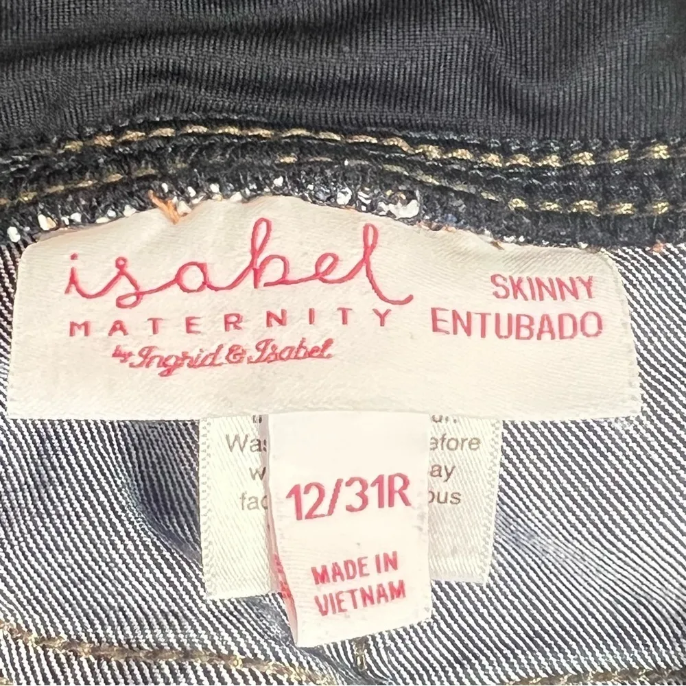 Isabel Maternity By Ingrid and Isabel Crossover Panel Skinny Jeans 12/31R - Image 8