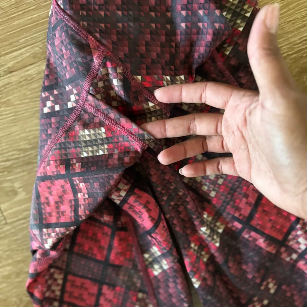 Champion Red Plaid Leggings for Women - Image 4