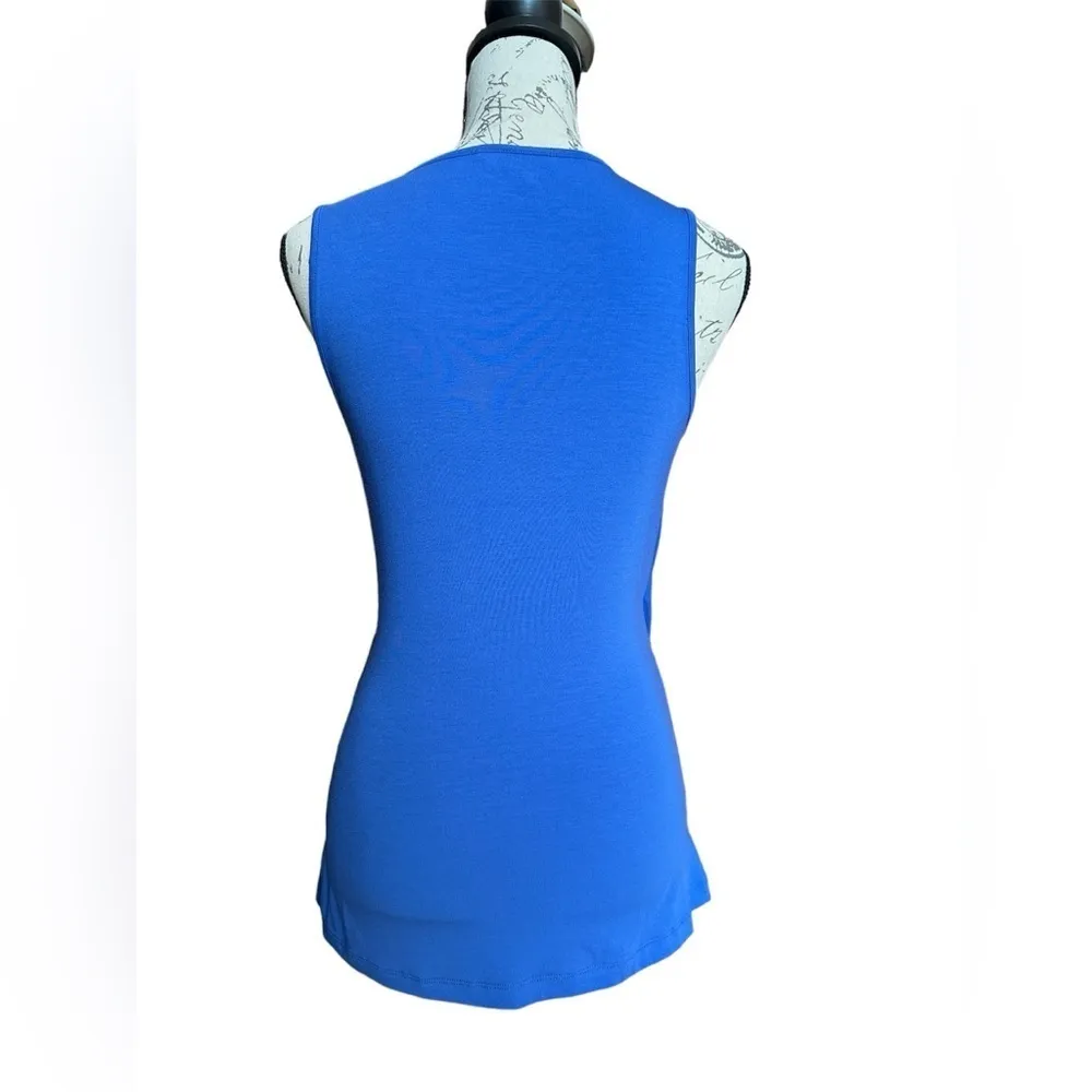 Tart Women’s XS Blue Flowy Tank Top Cinched on Side - Image 5
