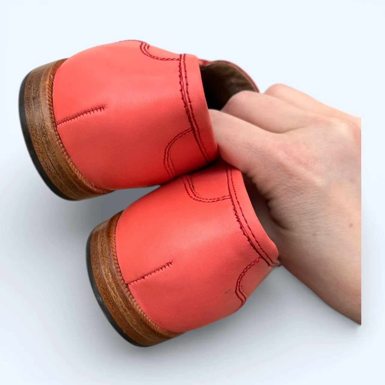 J.Crew Ryan Penny Loafer Coral Pink Leather Womens sz 8.5 Preppy Classic Casual - Image 6