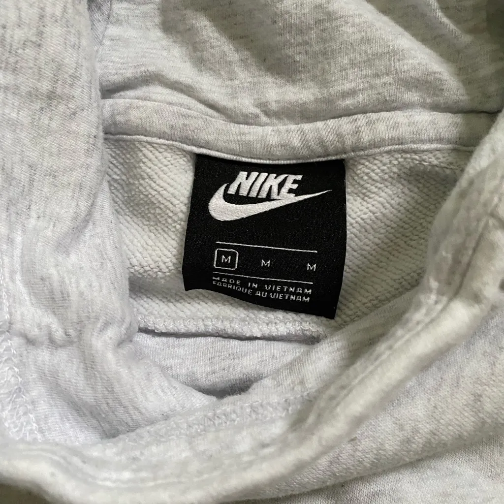 Nike Sportswear Essentials Women’s Sz‎ M Heather Gray Funnel-Neck Fleece Hoodie - Image 6