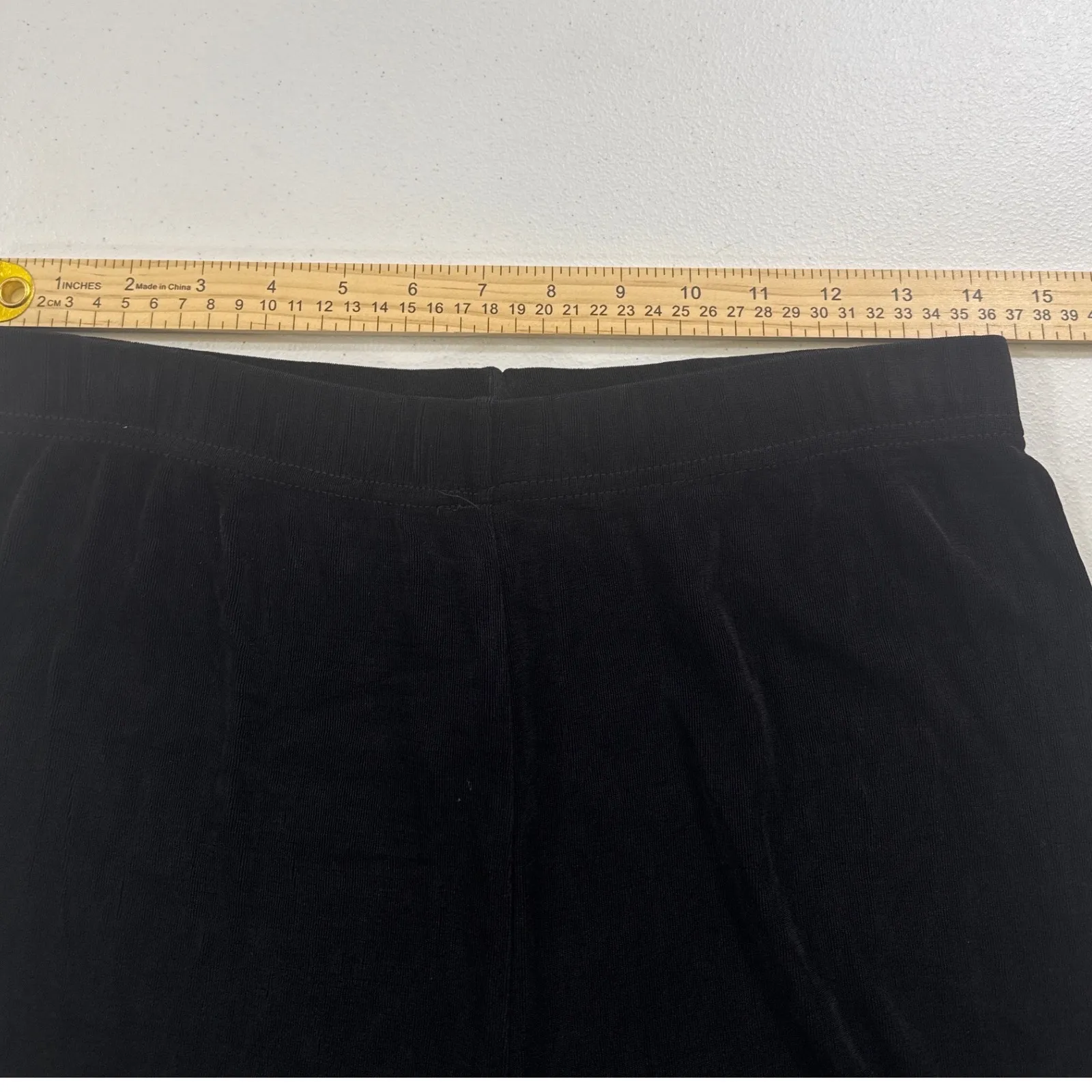 VTG Khurel Bunch By Apparel World Black Velour Top & Pants Set Abstract People M Size M - Image 8