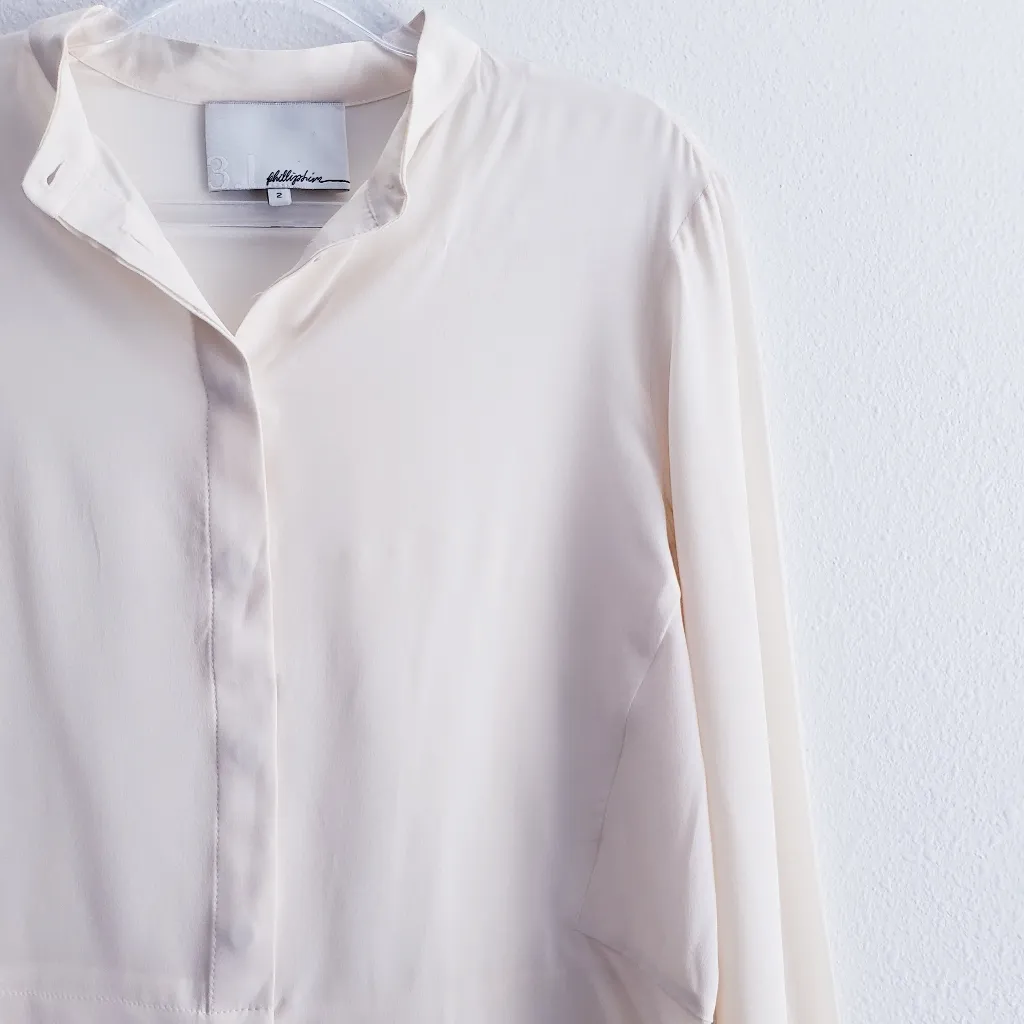 3.1 Phillip Lam Button Down Long Sleeve Blouse - Image 3