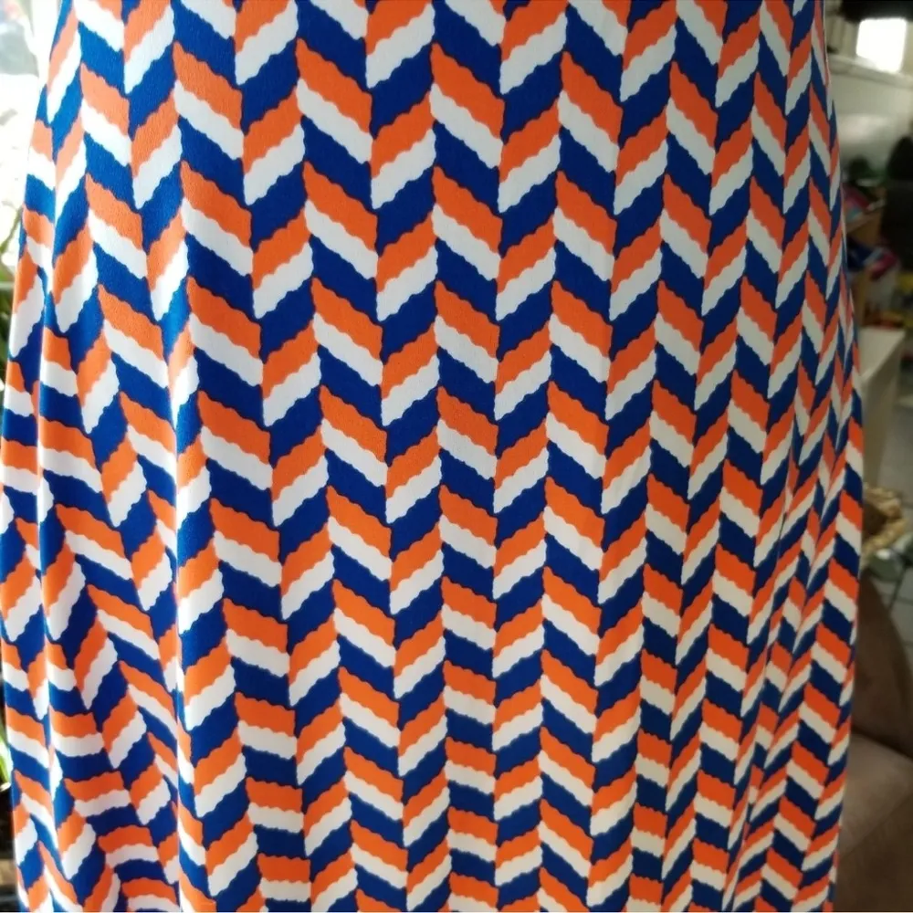 Leota Haylee Anchors Aweigh Geo Print Swing Skirt Size Medium - Image 2