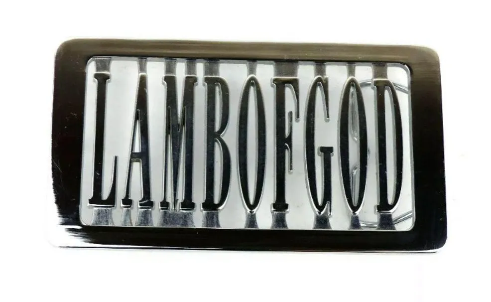 Lamb of God Chrome Metal Logo Belt Buckle 2007 Congregation Fan Club - Image 6
