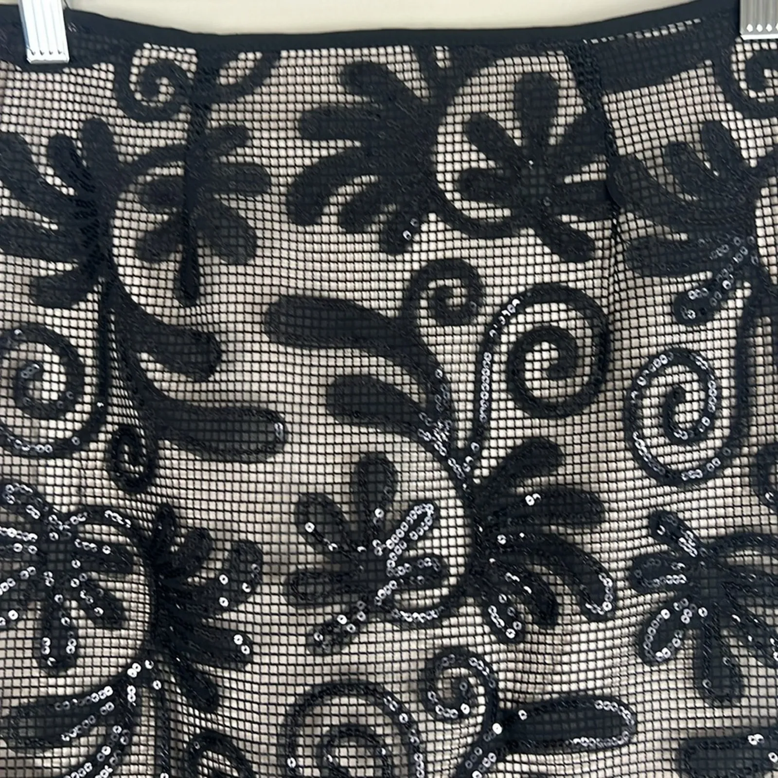 NWT Sienna Sky Pencil Skirt Womens S Black Sequin Lace Dark Academia Whimsigoth - Image 2