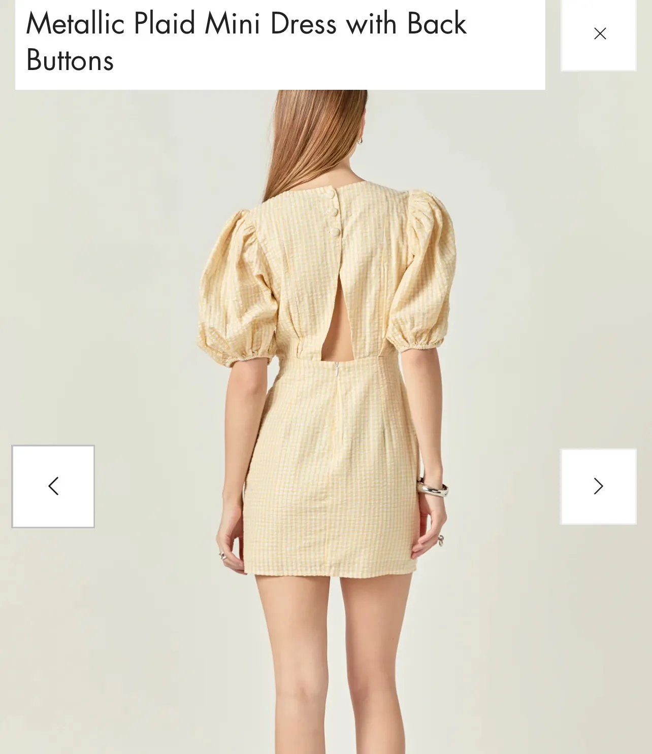 English Factory yellow puff sleeve mini dress - Image 3