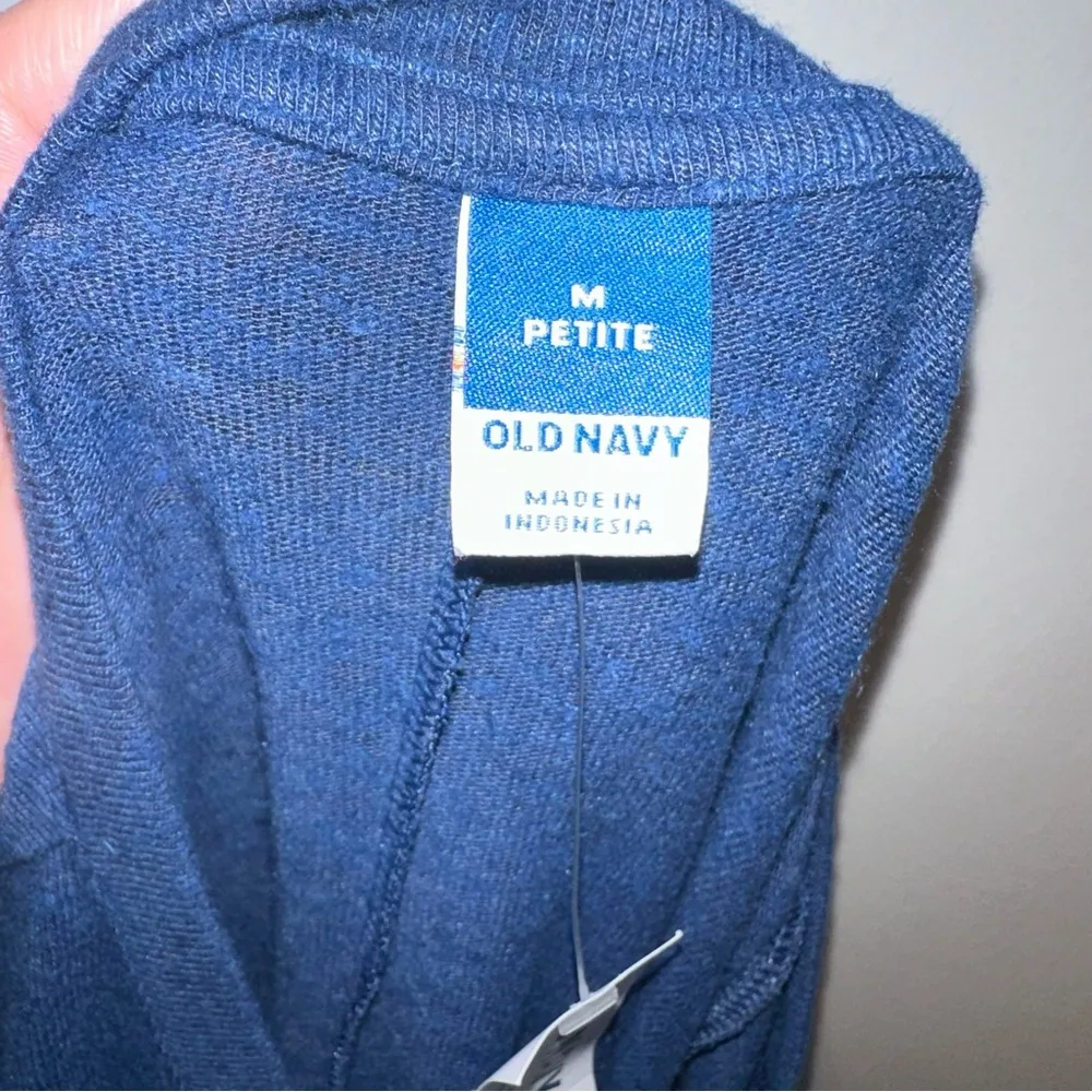 Old Navy Blue Cinched Waisted Light Weight T-Shirt Dress Size Medium Petite New - Image 16