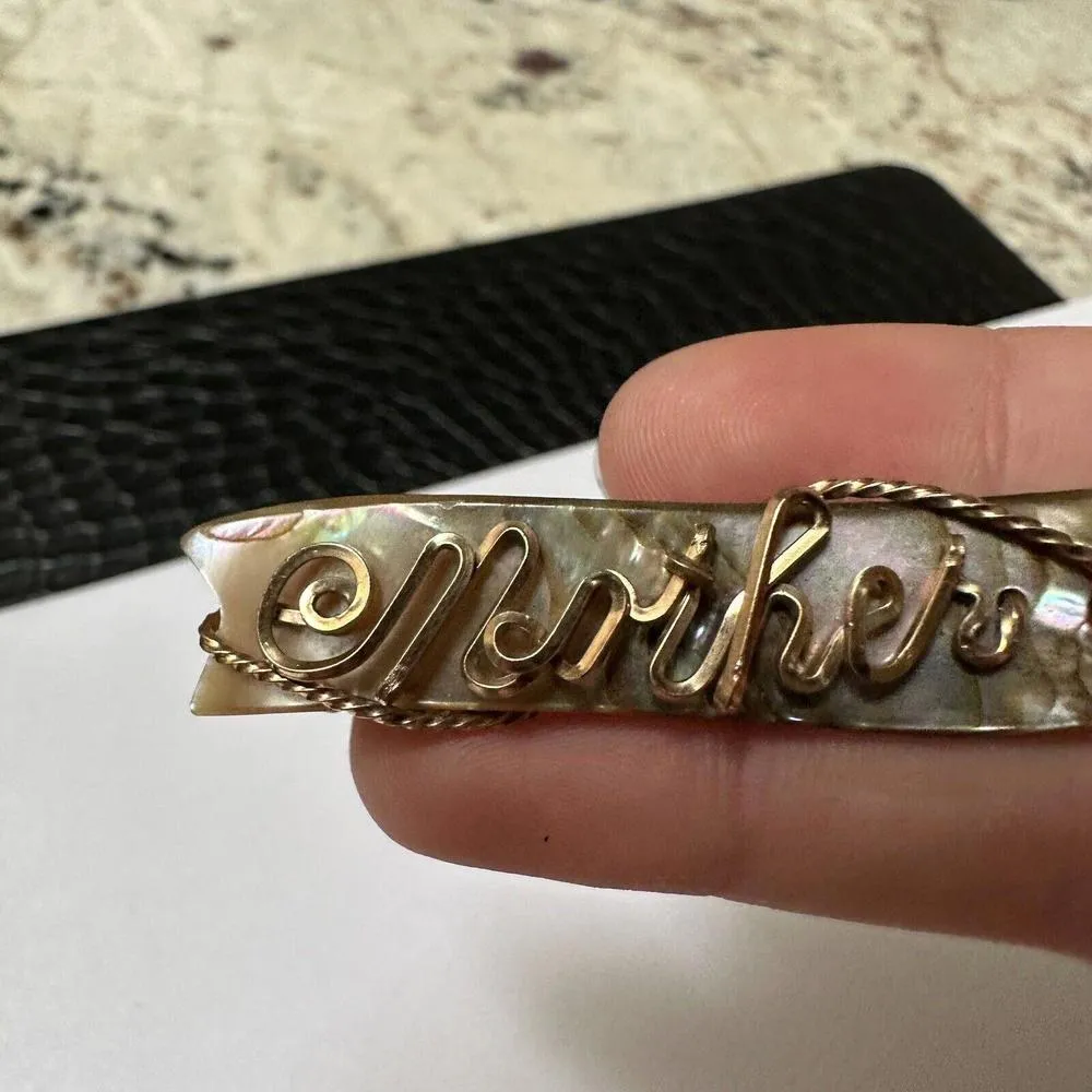 Mother Gold Tone & Abalone Shell Brooch Pin For Your Mother On Mother’s Day - Image 6