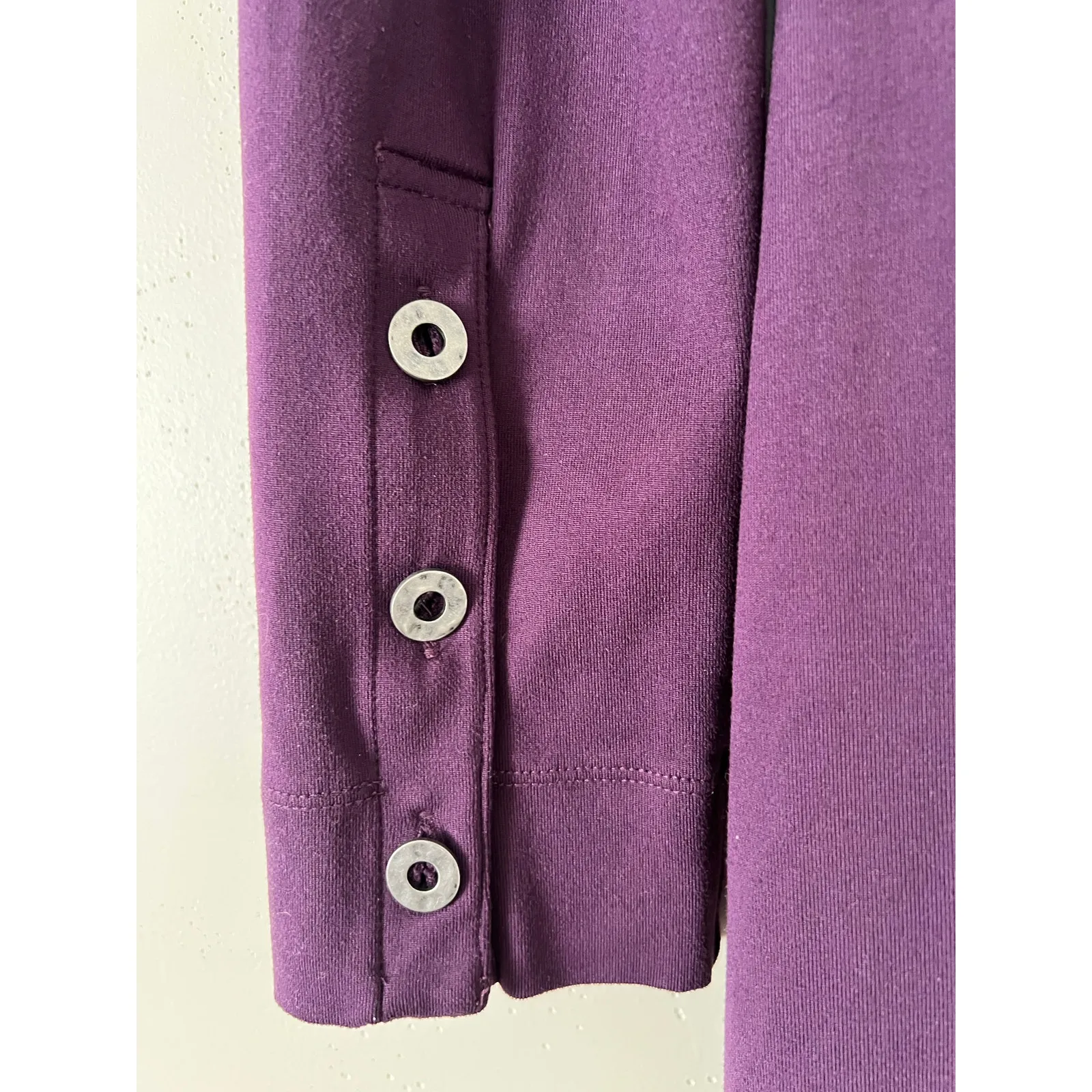 Title Nine Getaway Turtleneck Purple Dress Long Sleeve Stretchy Made in Canada M - Image 4