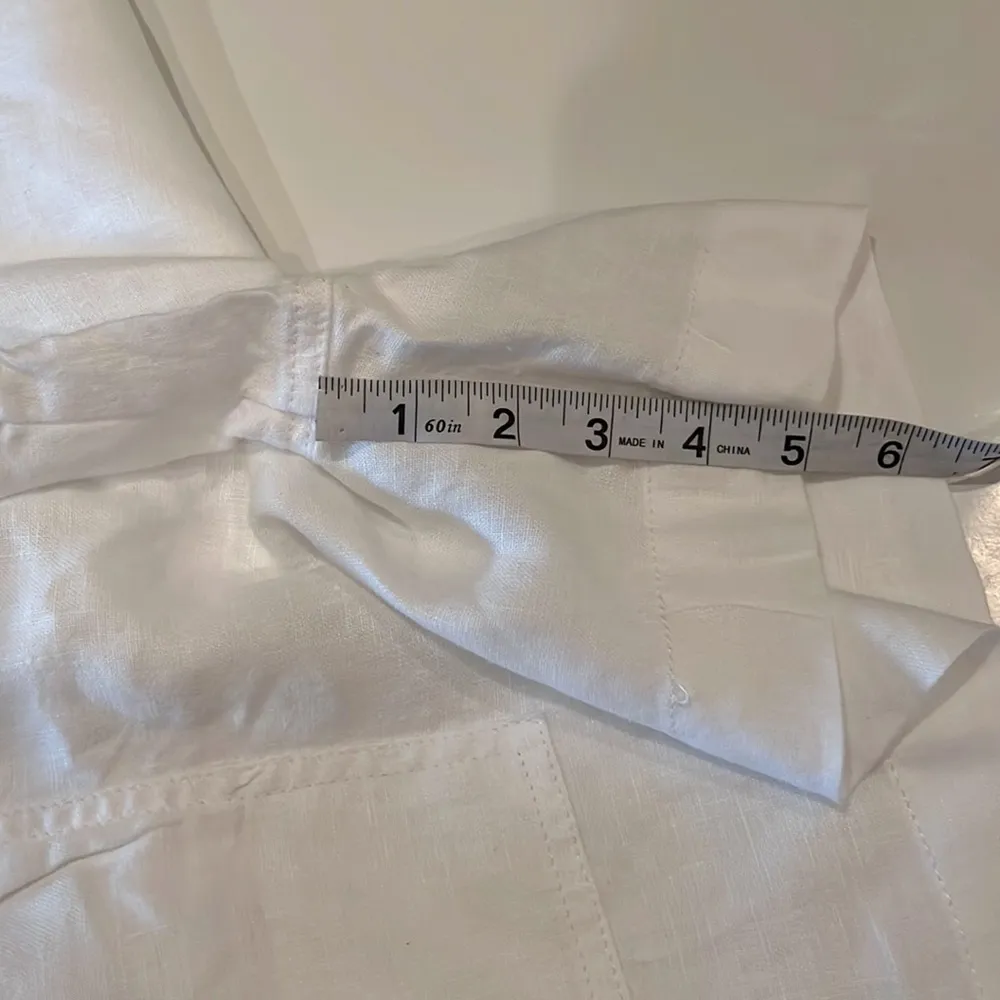 Lauren Ralph Lauren White Linen High Rise Shorts Size 10 - Image 7