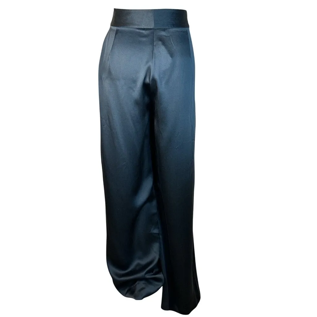 The Sei Wide Leg Trousers in Ink 2 New Womens Silk Pants Green - Image 7