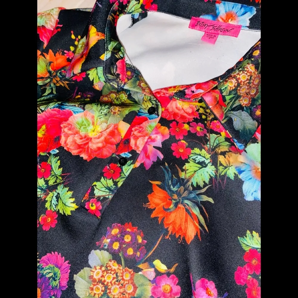 BETSY JOHNSON Floral Dress sz 8 - Image 5