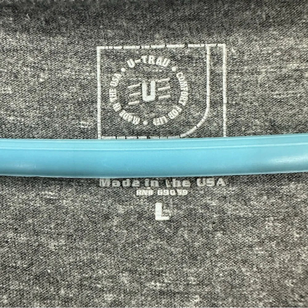 SUNY Oneonta V Neck Graphic T Shirt Womens Large Grey Gray - Image 3